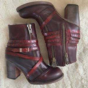 Freebird by Steven Balboa Red Ankle Bootie sz 8